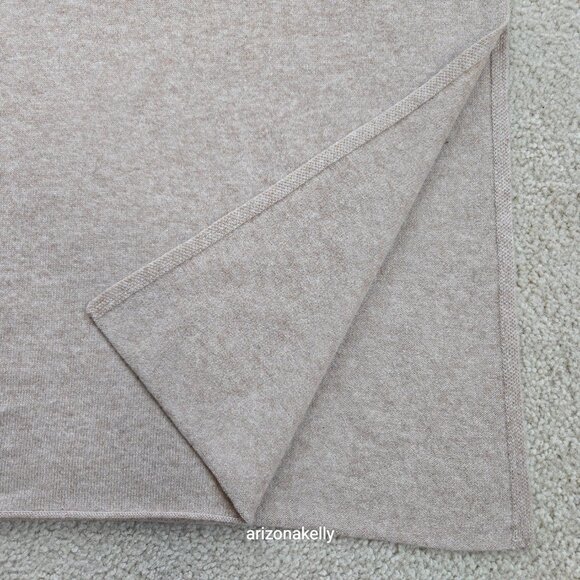 NWOT Cashmere Knit Scarf Heather Tan - Picture 1 of 12